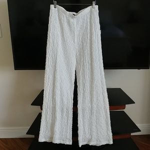 Yushi 🇺🇸 NWT White Textured Pants (P609)